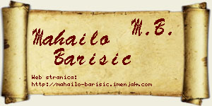 Mahailo Barišić vizit kartica